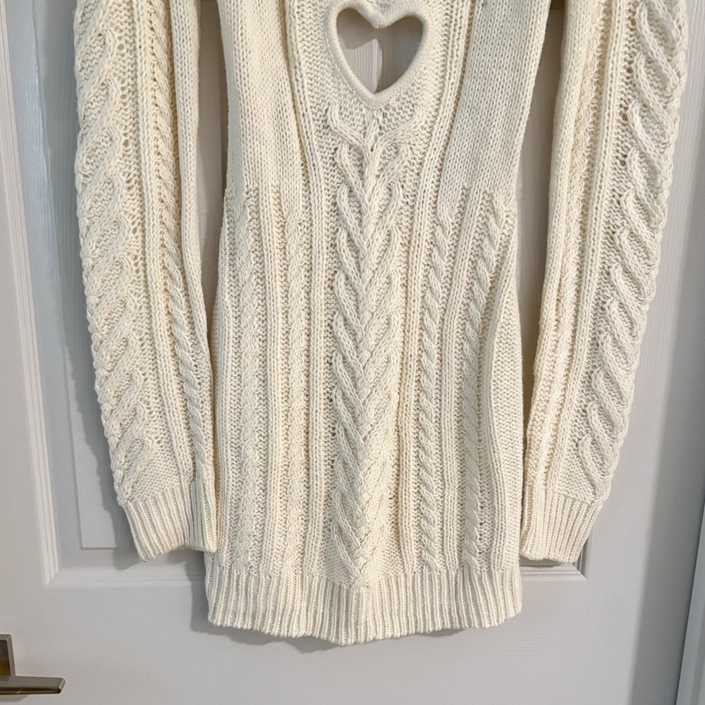 For Love and Lemons Vera Sweater Dress - Heart Cutout - NWT - Picture 7 of 10